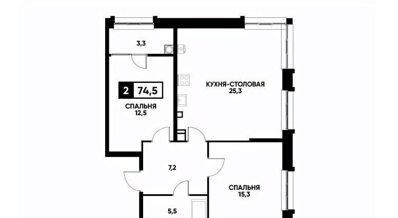 квартира г Ставрополь р-н Промышленный ул Андрея Голуба 14к/1 фото 1