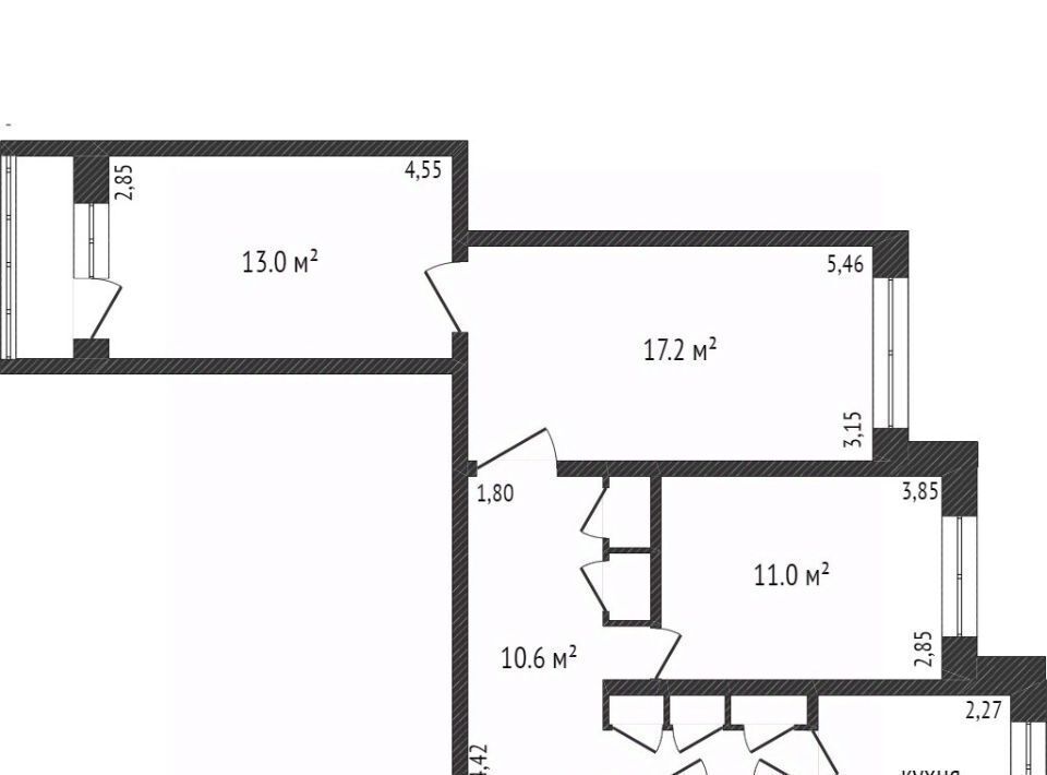 квартира г Новый Уренгой мкр Советский 2/4 фото 1