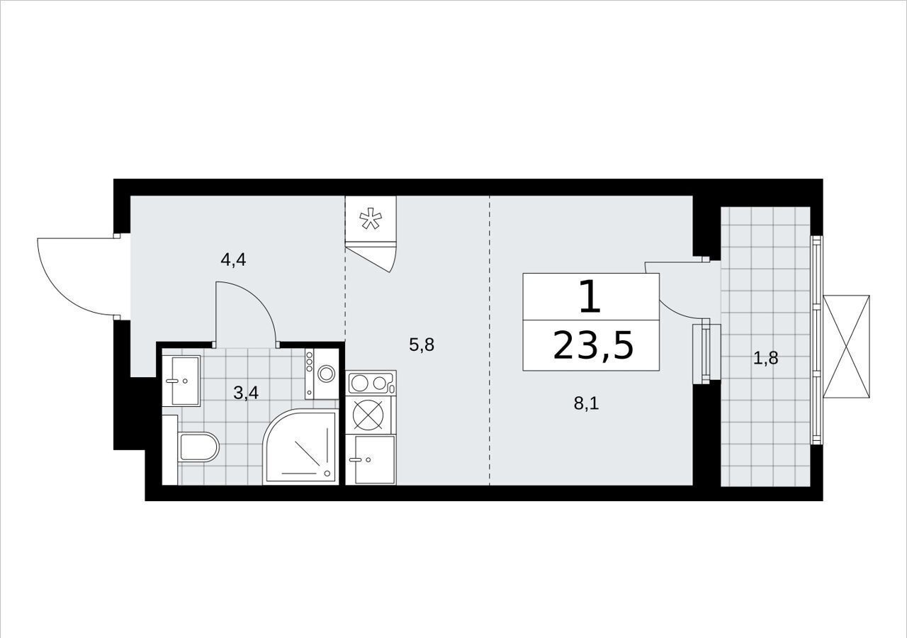 квартира г Москва п Сосенское д Столбово метро Коммунарка з/у 41/1Г, д. 7 фото 2