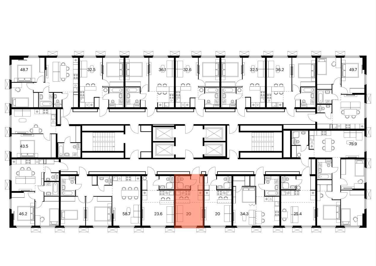 квартира г Мытищи ул Юбилейная ЖК Ярославский корп. 16, Медведково фото 2