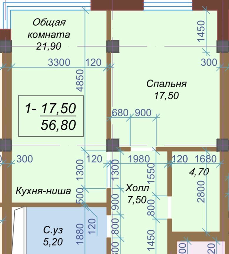 квартира г Нальчик Горная ул. Героя России Т. М. Тамазова, 5 фото 2