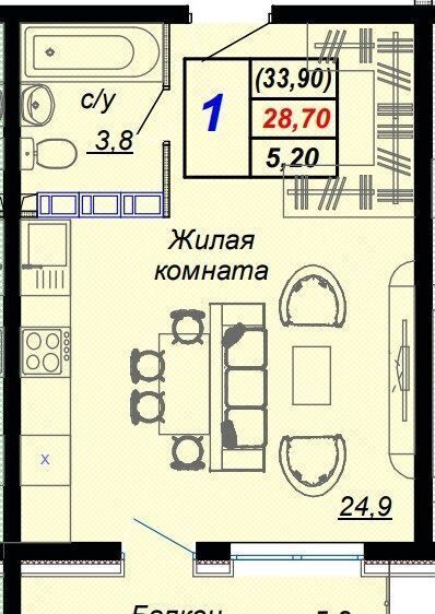 квартира г Сочи р-н Лазаревский ул Российская 2 ЖК «Чайные Холмы» п. Дагомыс фото 1