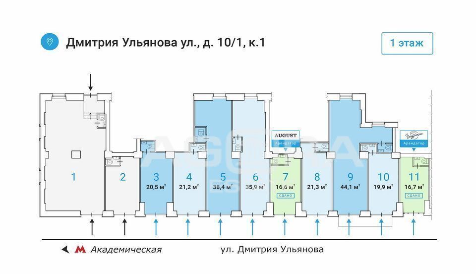 свободного назначения г Москва метро Академическая ул Дмитрия Ульянова 10/1к 1 фото 4