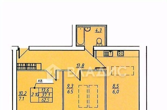 квартира г Вологда Заречье ул Комсомольская 35а фото 8