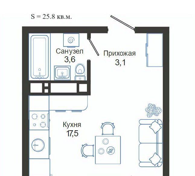 квартира г Новороссийск р-н Центральный ЖК Облака 2 фото 1