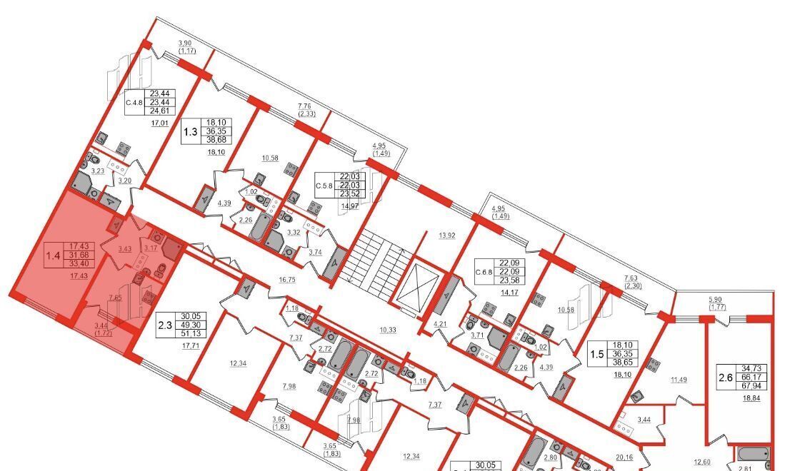 квартира р-н Всеволожский г Кудрово ул Центральная 52 Улица Дыбенко, Заневское городское поселение фото 2