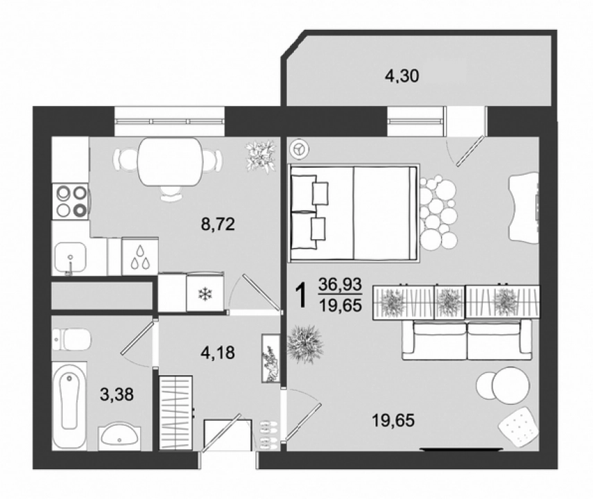 квартира г Клин 2к 4 фото 2