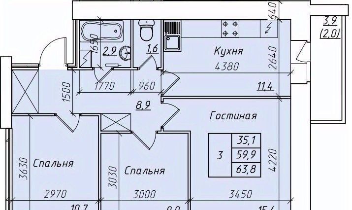 квартира г Вологда Нижний посад фото 1