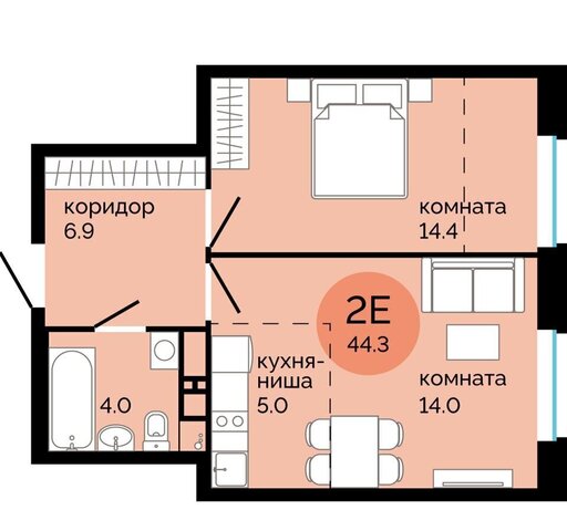 р-н Свердловский дом 5 корп. 4, блок-секция 4. 1-4.2 фото