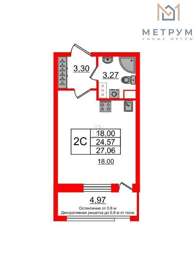 квартира г Санкт-Петербург метро Елизаровская пр-кт Обуховской Обороны 1 округ Невская застава фото 23