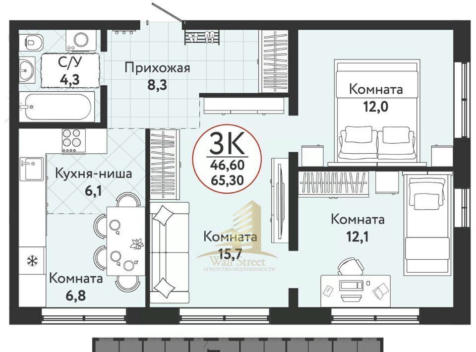 квартира г Новосибирск Октябрьская Южно-Чемской жилмассив ул Радиостанция N2 1 фото 1