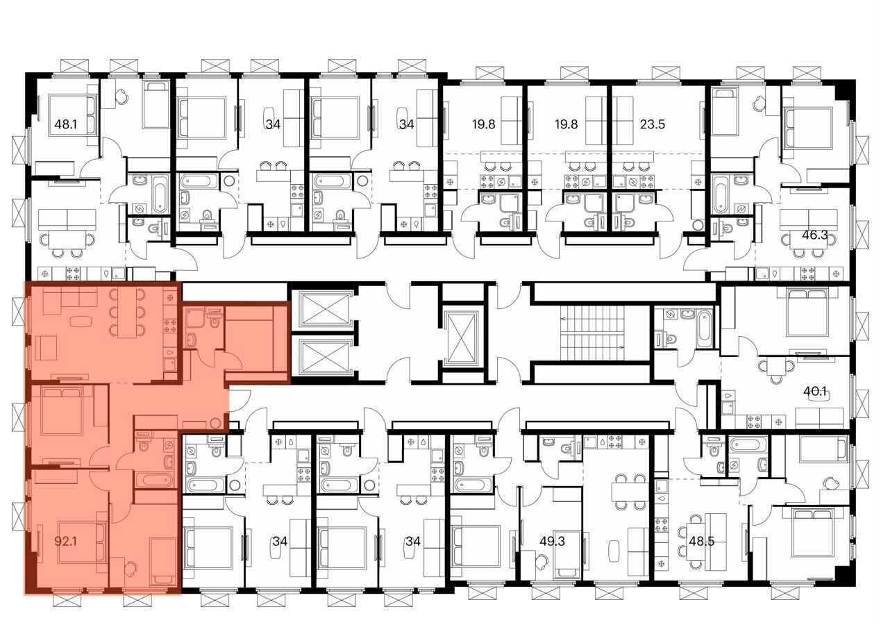 квартира г Мытищи ш Ярославское 1/2 фото 2