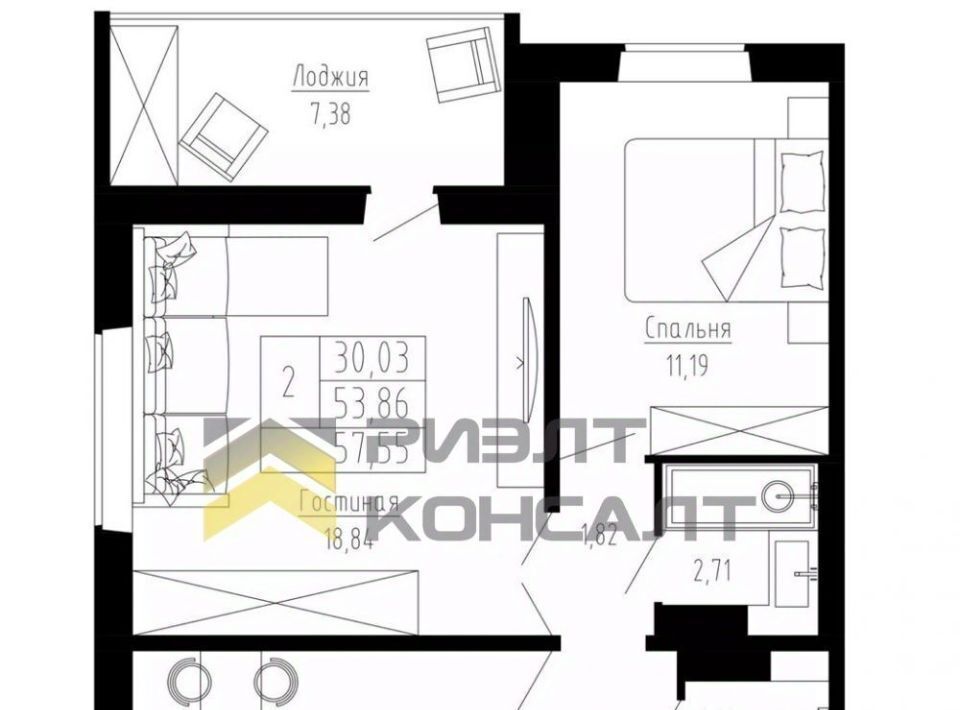 квартира г Омск р-н Кировский ул Леонида Маслова 3 фото 2