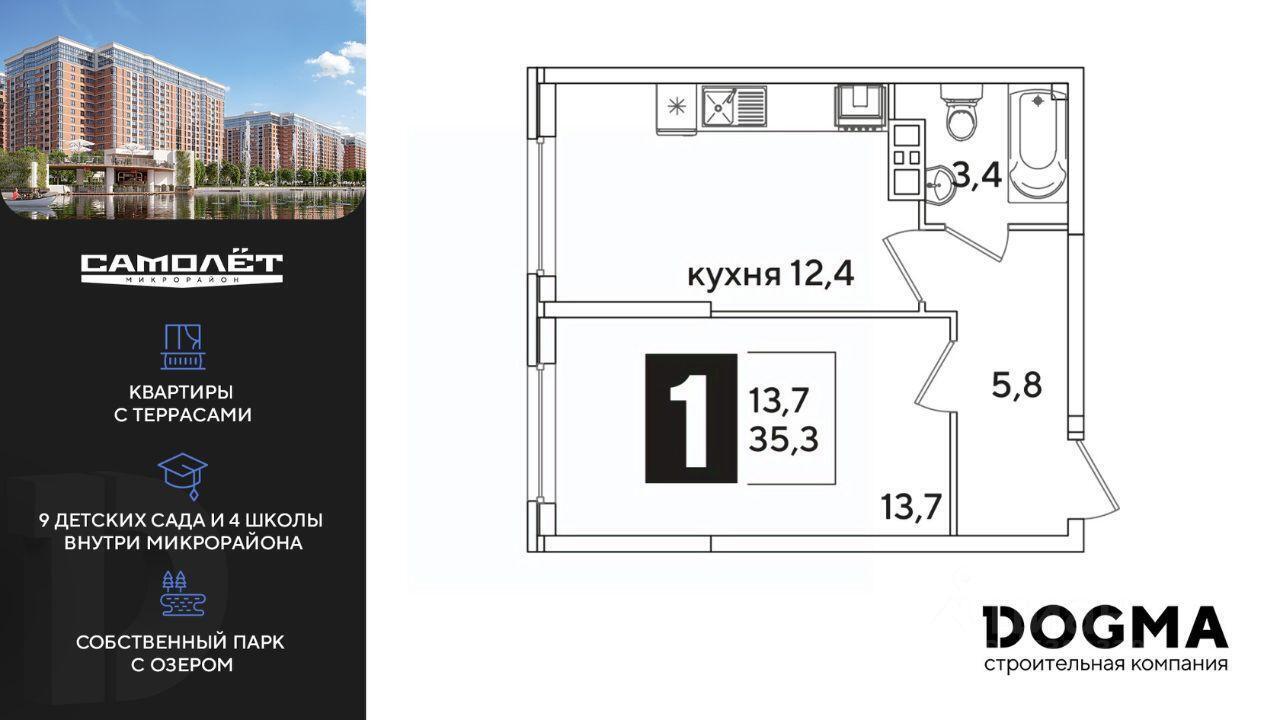 квартира г Краснодар р-н Прикубанский ул Южная фото 1