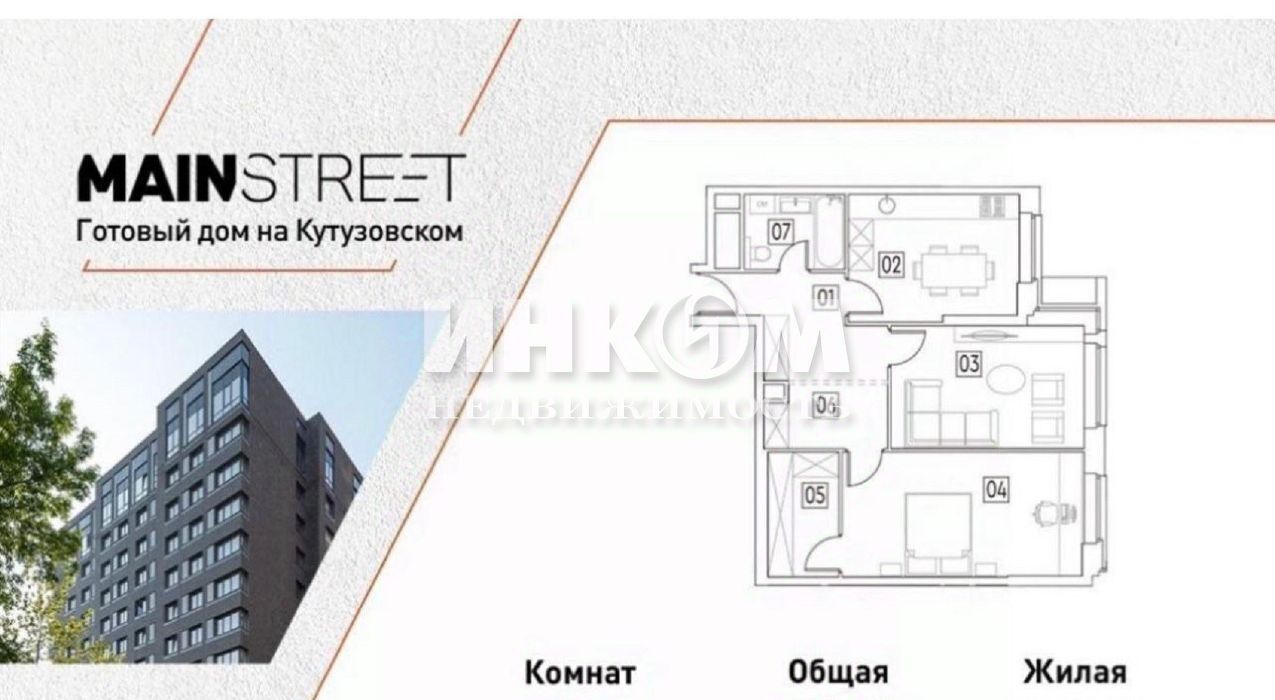 квартира г Москва метро Кунцевская ул Ивана Франко 6 ЖК MAINSTREET муниципальный округ Фили-Давыдково фото 1