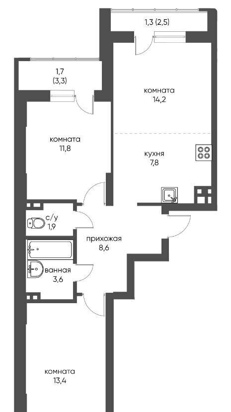 квартира г Новосибирск р-н Дзержинский Золотая Нива ул Коминтерна 1 ЖК Горизонт фото 1