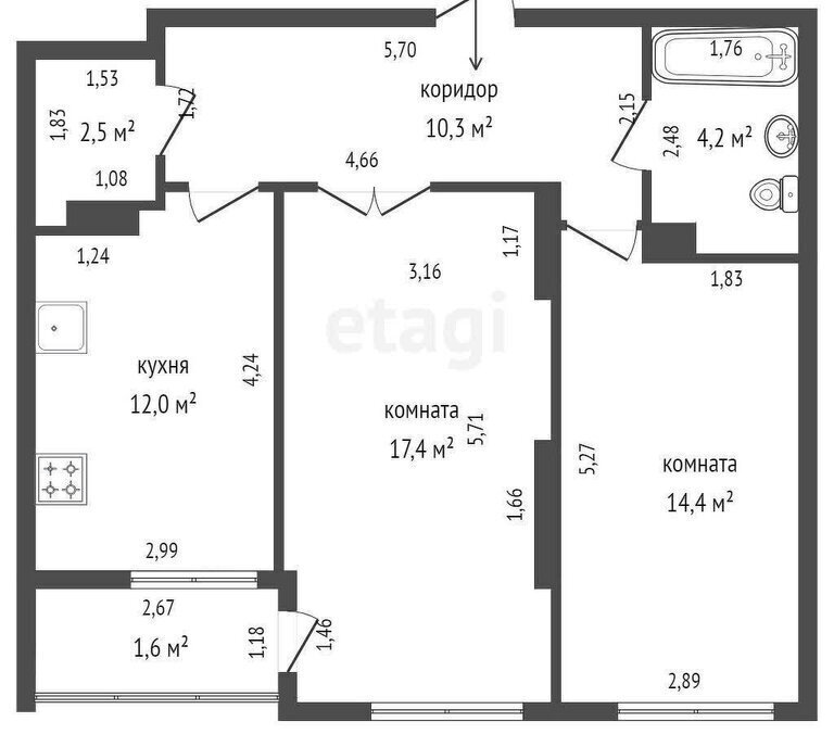 квартира г Екатеринбург Академический Чкаловская ул Краснолесья 103 фото 16