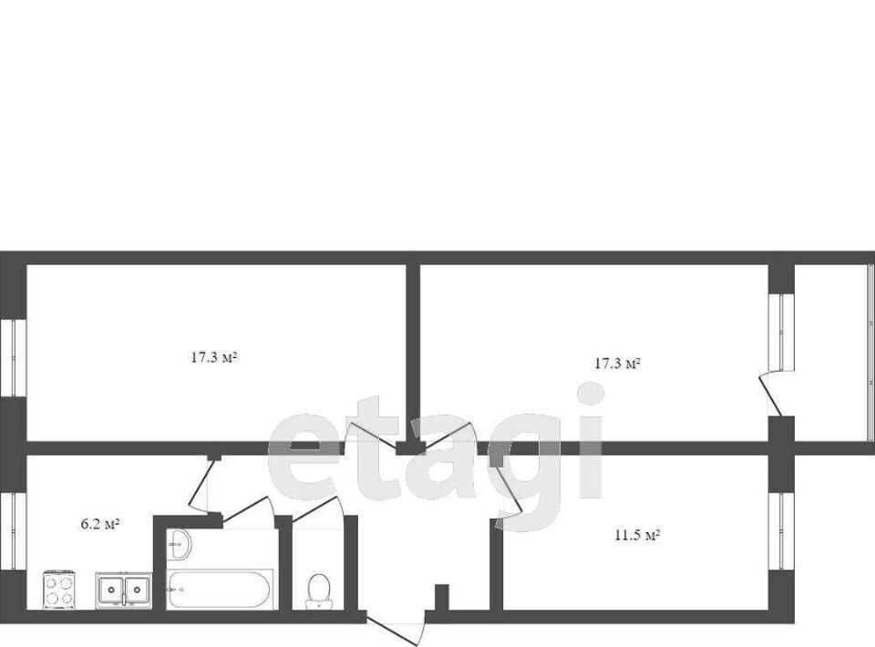 квартира г Челябинск р-н Тракторозаводский ул Арзамасская 3-я 23а фото 18