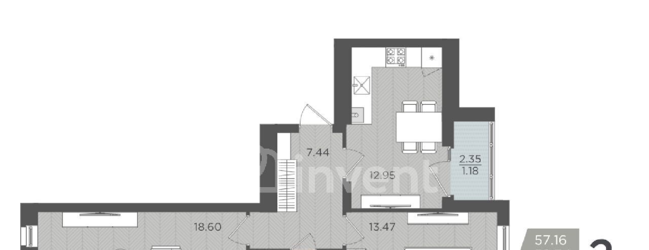 квартира г Калининград р-н Московский ул Батальная 65а фото 4