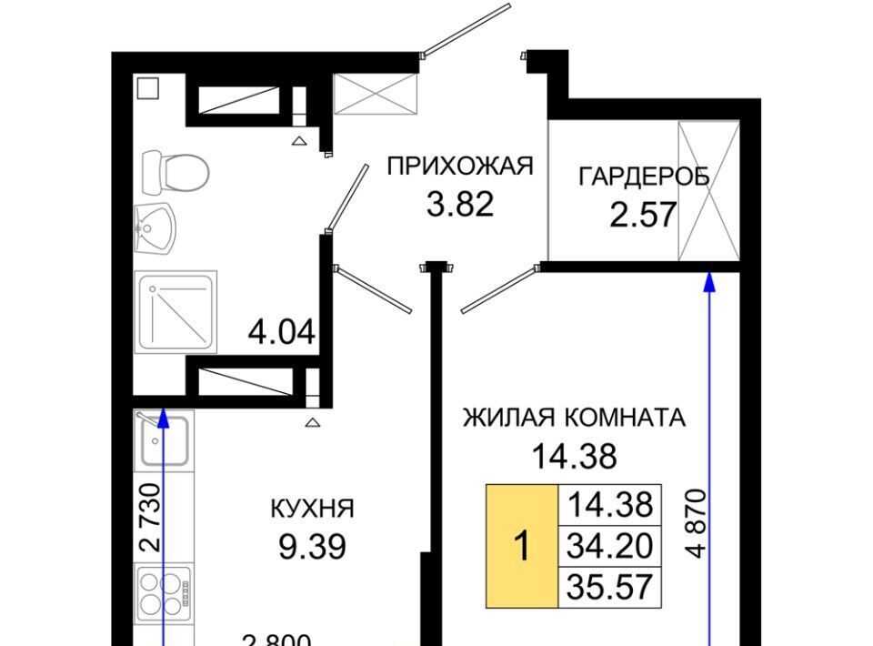 квартира г Ростов-на-Дону р-н Октябрьский пер Нефтекачка ЖК «Октябрь Парк» фото 1