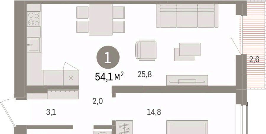 квартира г Новосибирск Заельцовская ул Аэропорт 88 фото 1