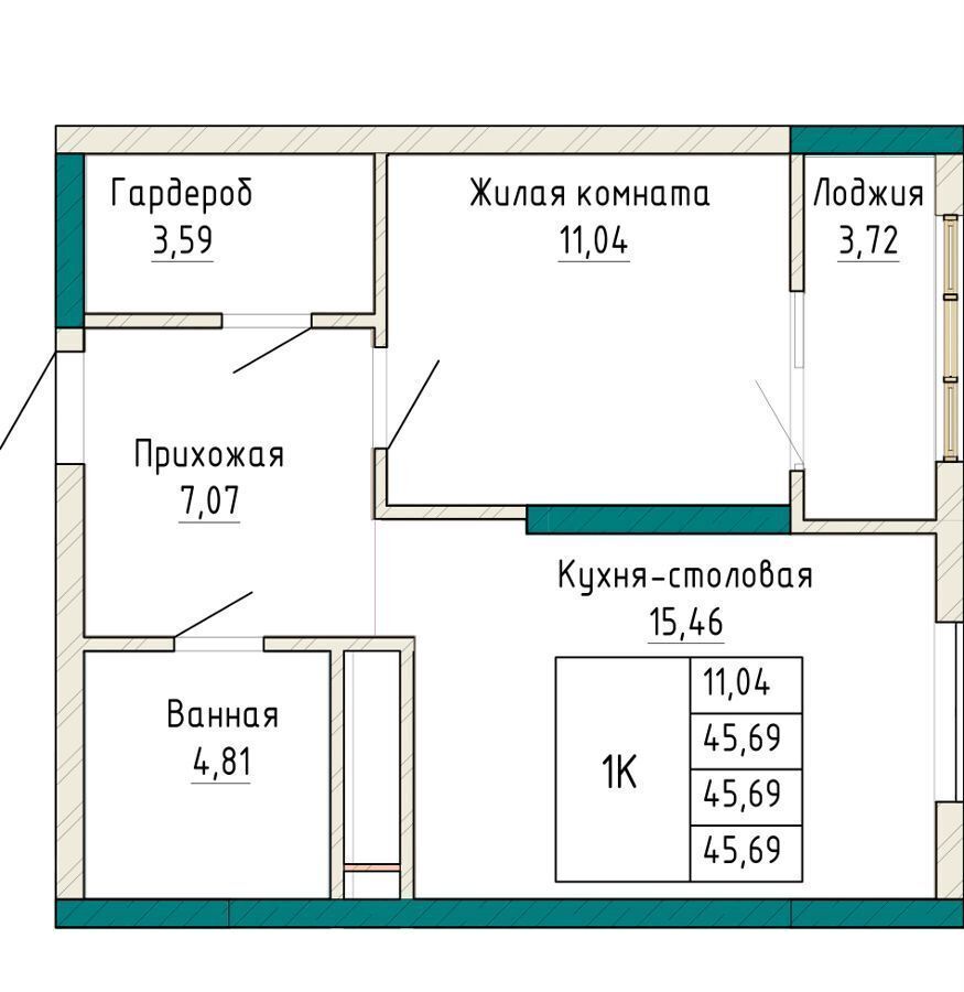 квартира г Екатеринбург р-н Орджоникидзевский пр-кт Космонавтов ЖК Twins Проспект Космонавтов, секц. 1 фото 1