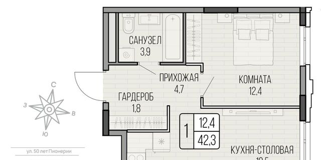 квартира р-н Октябрьский Северо-Западный пер Седьмой жилрайон, Лайт Хаус жилой комплекс фото