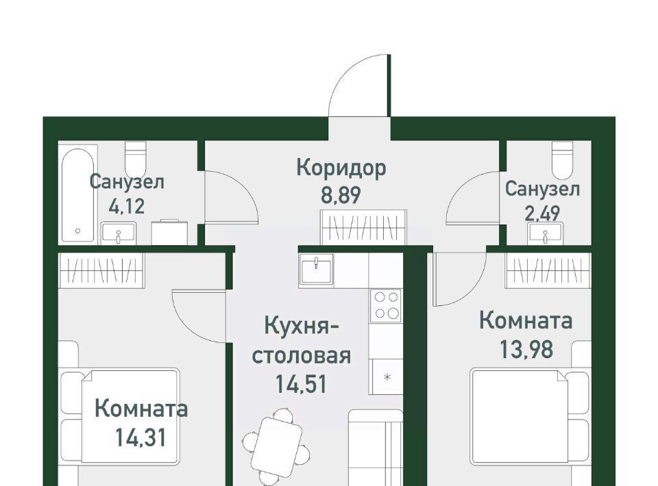 квартира г Екатеринбург Чкаловская Твоя Привилегия жилой комплекс фото 1