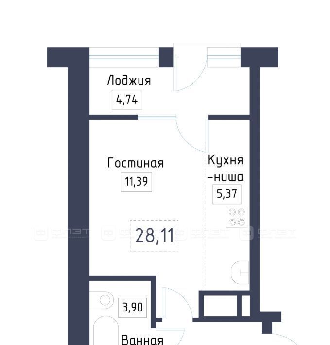 квартира р-н Зеленодольский с Осиново ЖК «Зимний Сад» Осиновское с/пос, сад, Авиастроительная фото 2