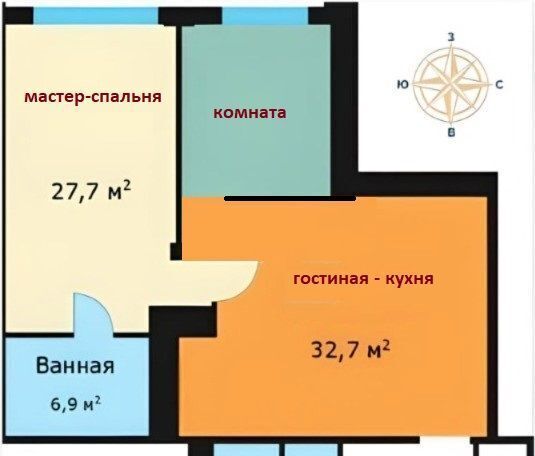 квартира г Москва метро Профсоюзная ул Архитектора Власова 6 фото 16