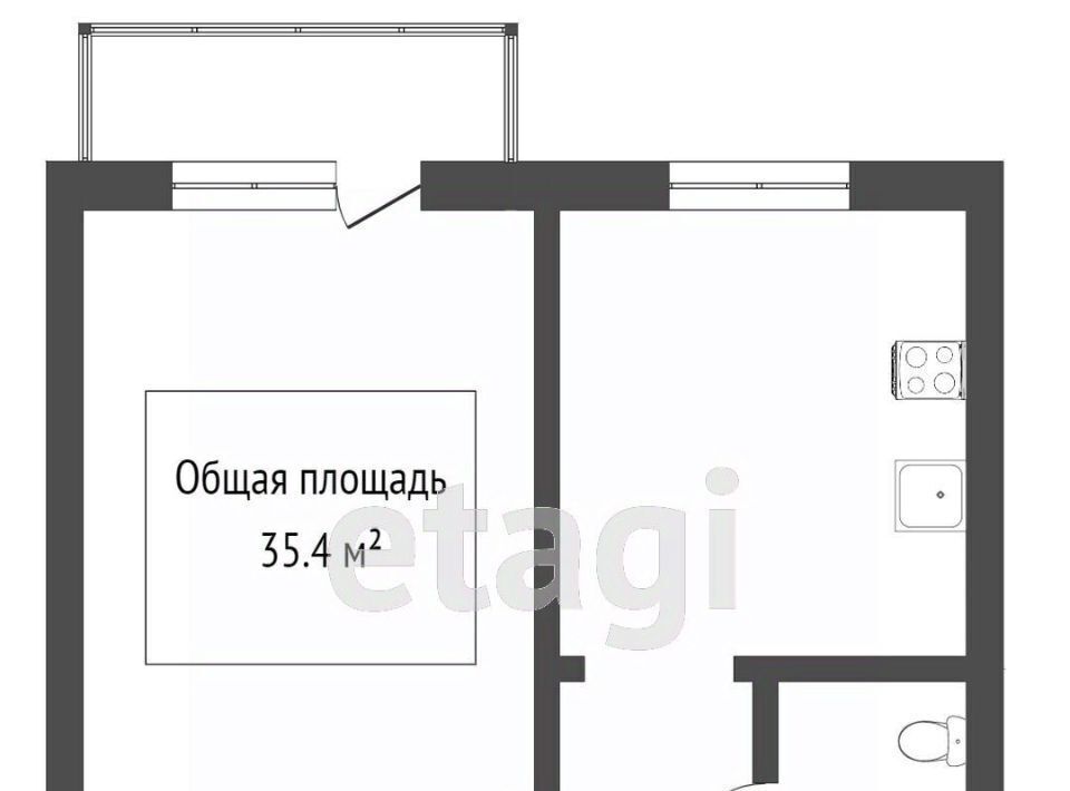 квартира г Томск р-н Кировский Степановка пер Богдана Хмельницкого 5/1 фото 23