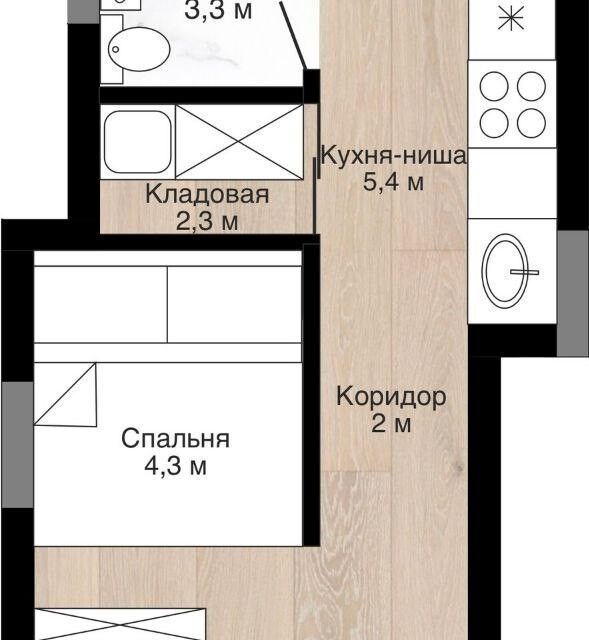 квартира г Кемерово р-н Заводский ул Дружбы 30/16 Кемеровская область — Кузбасс, Кемеровский городской округ фото 7