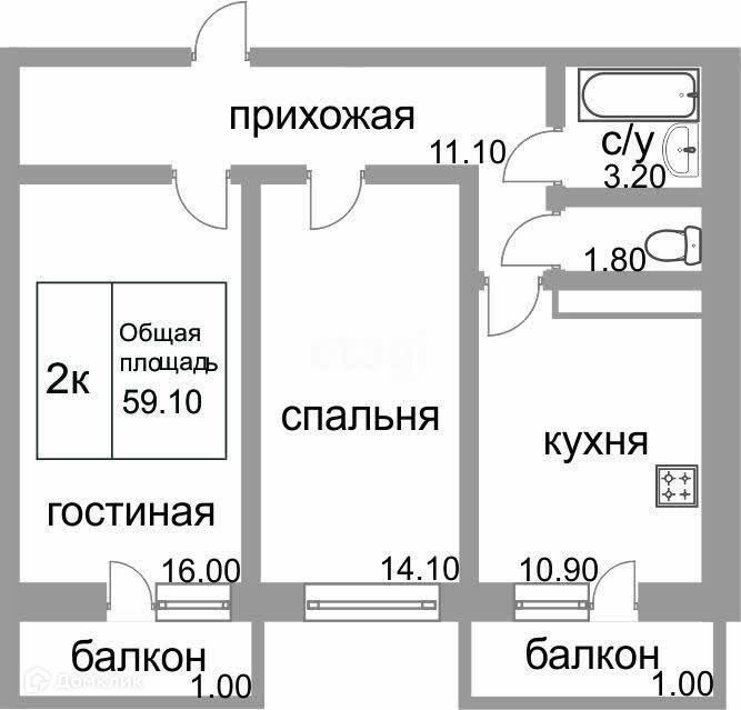 квартира г Краснодар р-н Прикубанский ул им. Героя Георгия Бочарникова 4к/1 муниципальное образование Краснодар фото 1