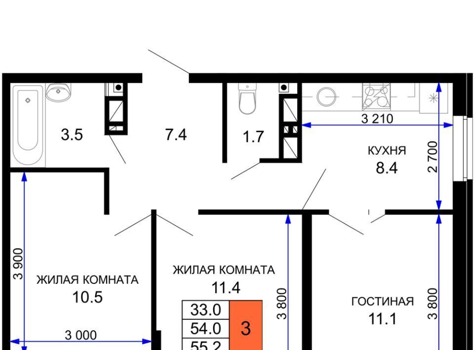 квартира г Краснодар р-н Прикубанский ЖК «Дыхание» фото 1