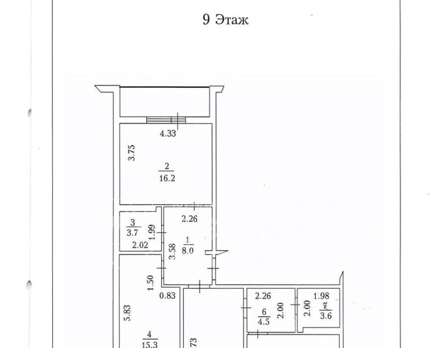 квартира г Кемерово р-н Рудничный ул Нахимова 260 фото 28