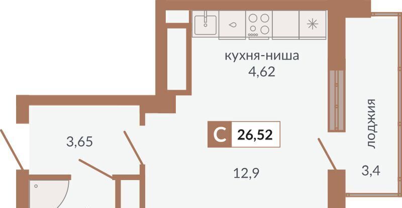 квартира г Екатеринбург ВИЗ ЖК «Видный» Площадь 1905 года, жилрайон фото 1