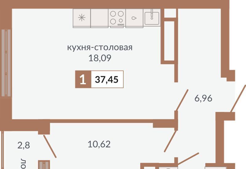 квартира г Екатеринбург ВИЗ ЖК «Видный» Площадь 1905 года, жилрайон фото 1