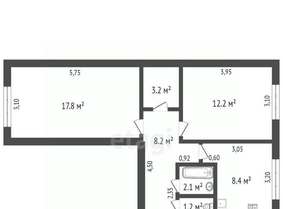 квартира г Благовещенск ул Дьяченко 2б 2-й мкр фото 2