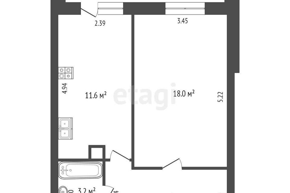 квартира г Якутск мкр Ильинка 3/2 городской округ Якутск фото 10