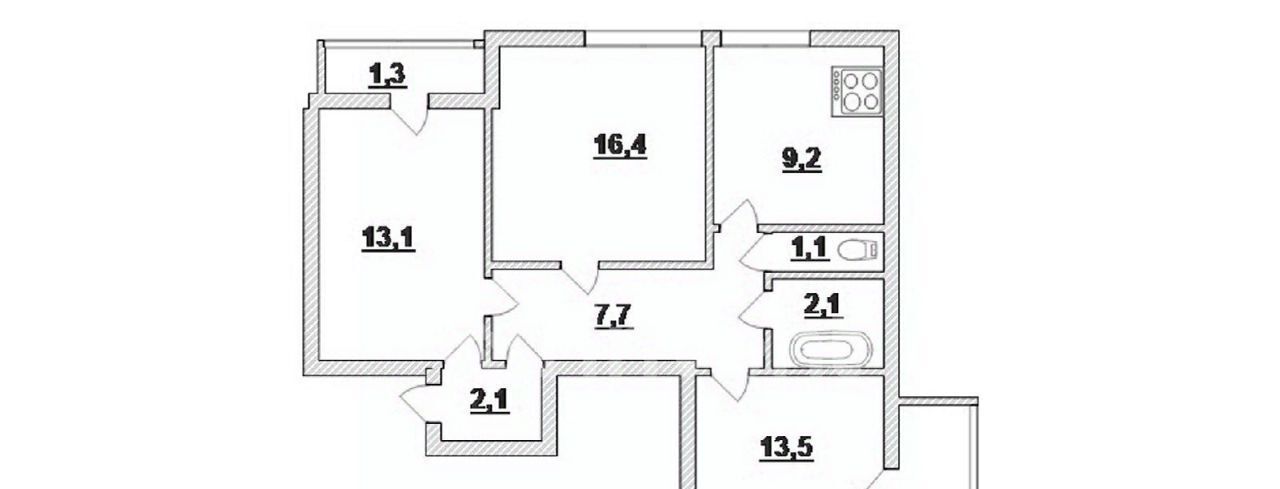 квартира г Калининград р-н Ленинградский ул Куйбышева 111 фото 24