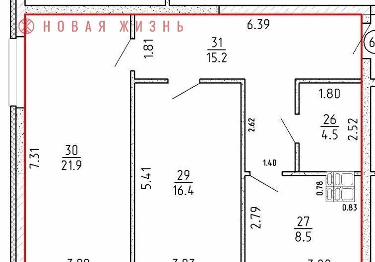 квартира г Самара р-н Железнодорожный проезд 4-й 8а фото 1