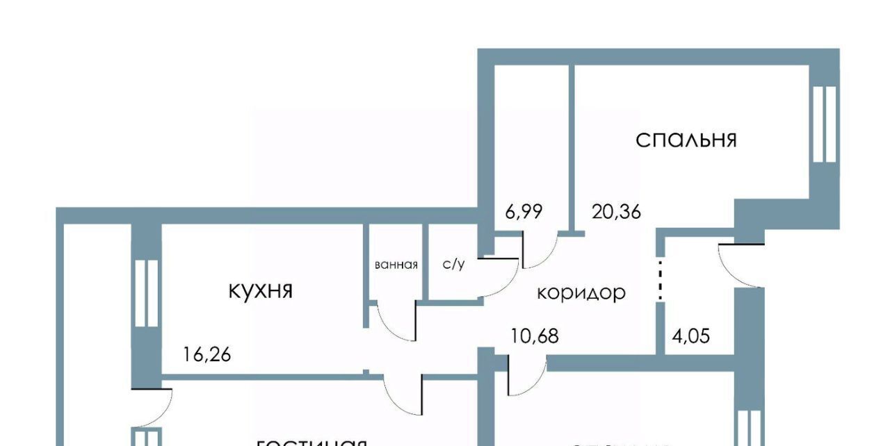 квартира г Ульяновск р-н Заволжский ул Врача Михайлова 48 фото 22