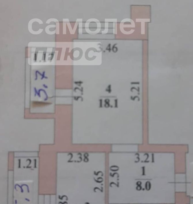 квартира г Липецк р-н Советский ул Замятина Е.И. 4 фото 2