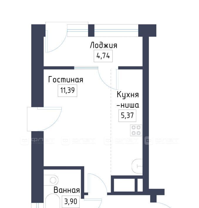 квартира р-н Зеленодольский с Осиново ЖК «Зимний Сад» Осиновское с/пос, сад, Авиастроительная фото 2