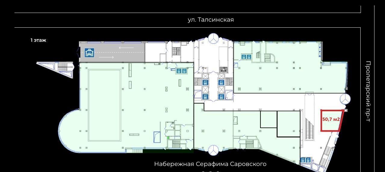 торговое помещение городской округ Щёлково наб. Серафима Саровского, 2 фото 1