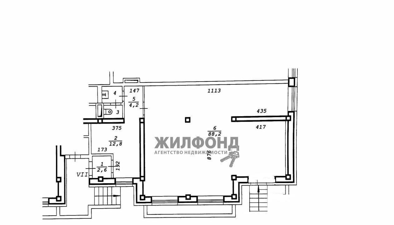 торговое помещение г Новосибирск р-н Октябрьский ул Панфиловцев 5 фото 2