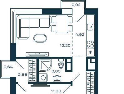 квартира г Красногорск Павшино ЖК М_5 к 5 фото 1