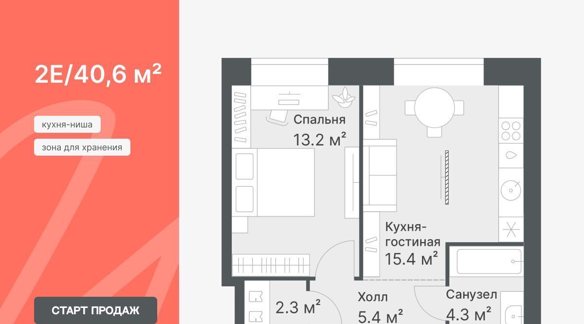 квартира г Тюмень р-н Калининский ул Кремлевская 97 ЖК «Дружеский» Калининский административный округ фото 1