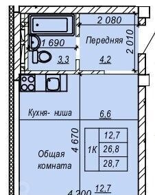 квартира г Новосибирск р-н Кировский Затулинский ул Зорге 277 жилмассив фото 1