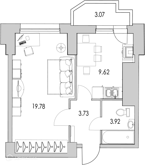 квартира г Санкт-Петербург ул Кустодиева ЖК Байрон Выборгский, 7 к 1 ст 1 фото 1